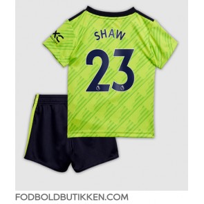 Manchester United Luke Shaw #23 Tredjetrøje Børn 2022-23 Kortærmet (+ Korte bukser)
